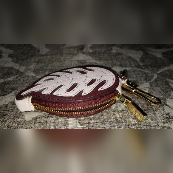 Fossil Amelia Hobo Shoulder Bag and Wallet Set (and Coin Purse) Leather Burgundy - Picture 7 of 16